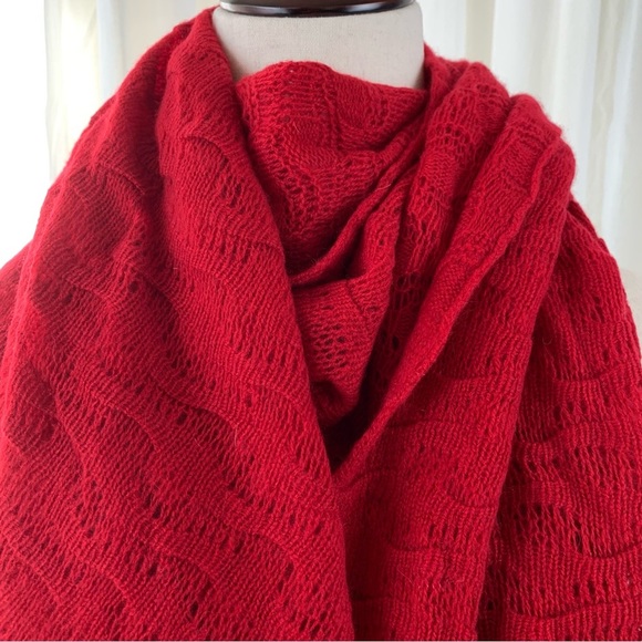 Lord & Taylor Accessories - Lord & Taylor 100% Cashmere Ruby Red Scarf Wrap Brand new!